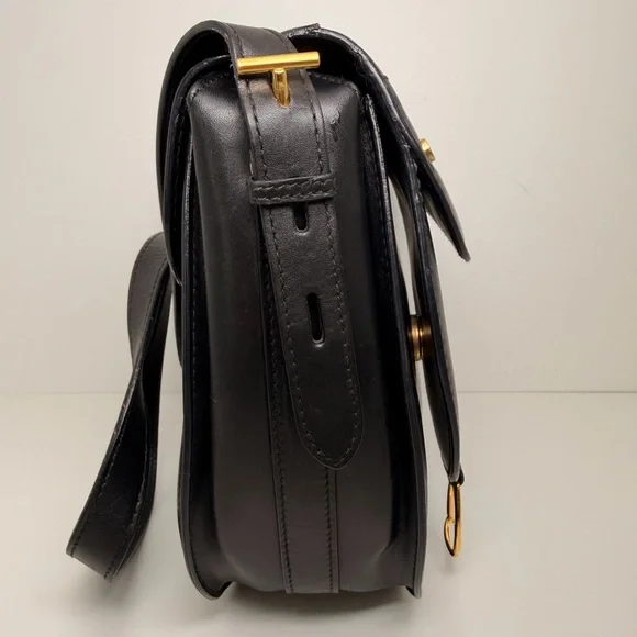 *Rare Vintage GUCCI Black Saddle Bag - Picture 8 of 13